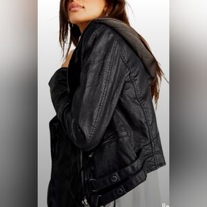 Free People Cleo Vegan Leather Jacket